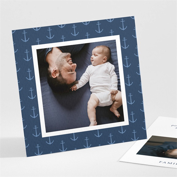 Remerciement naissance Ancres et motifs réf.N301249