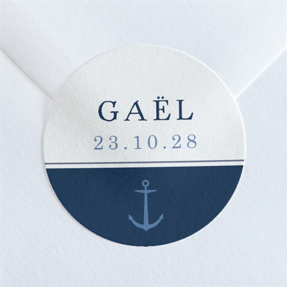 Sticker naissance Ancres et motifs réf.N360116