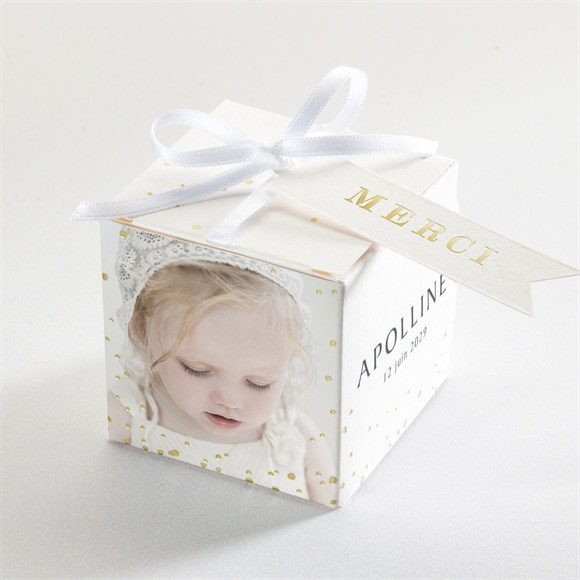 Boîte de dragées baptême Jolie Sagesse réf.N340328