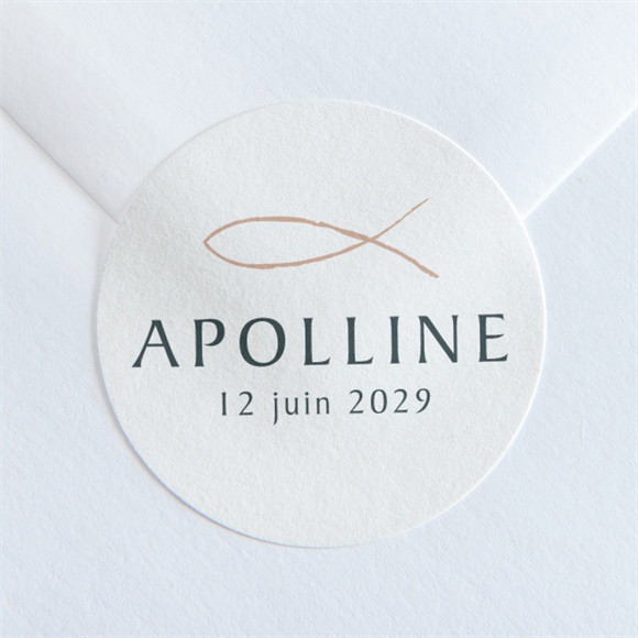 Sticker baptême Jolie Sagesse réf.N360119