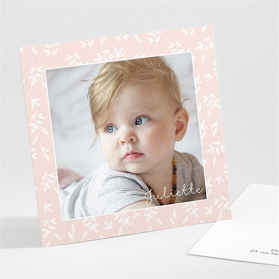 Faire-part naissance simple cadre et photo