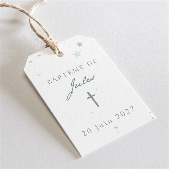 Etiquette baptême Lumière ! réf.N29181