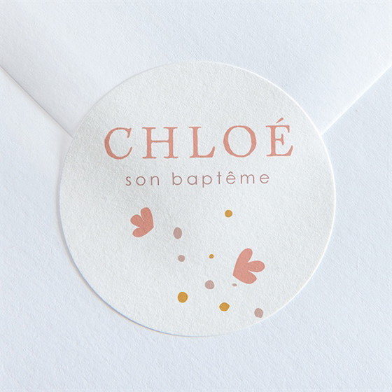 Sticker baptême subtil tressage