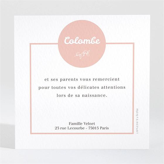 Remerciement naissance sous toutes les coutures