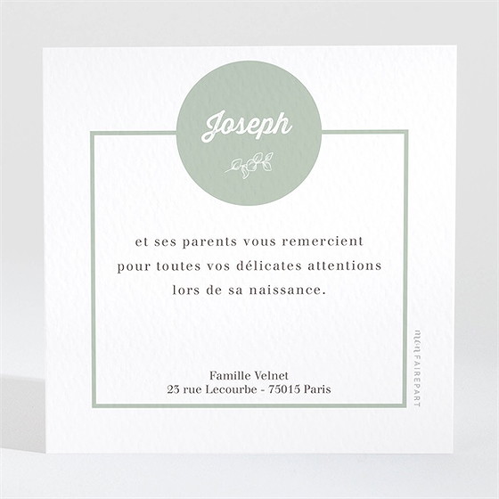 Remerciement naissance multi photos