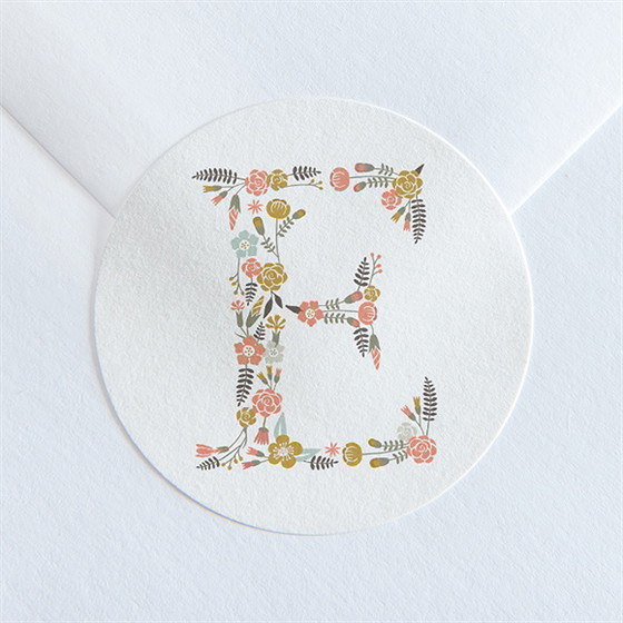 Sticker communion signature florale
