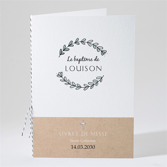 Livret de messe baptême petit programme