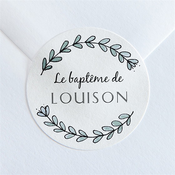 Sticker baptême petit programme
