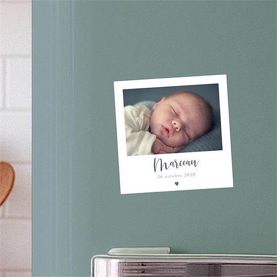 Faire-part naissance notre petit coeur magnet