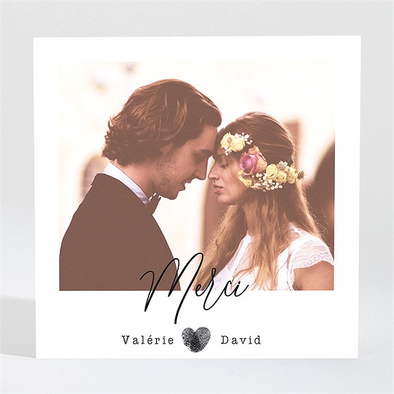 Remerciement mariage coeur croisé magnet