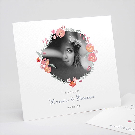 Faire-part mariage couronnés