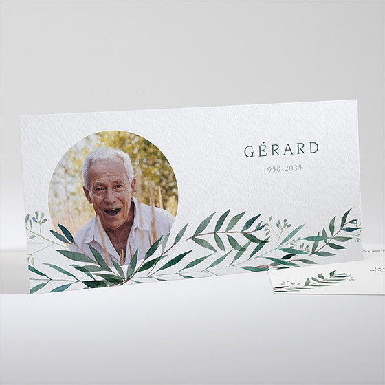 Faire-part décès mémento