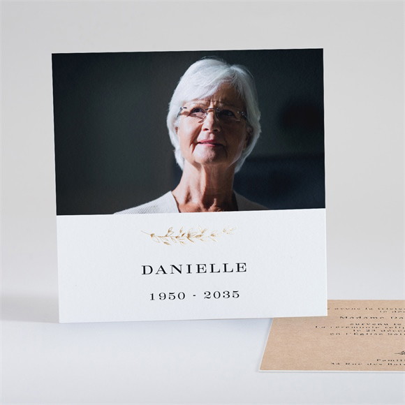 Faire-part décès En sa Mémoire réf.N351140