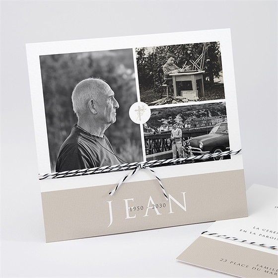 Faire-part décès hommage original