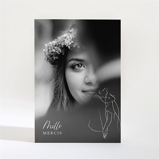 Remerciement mariage belle esquisse magnet