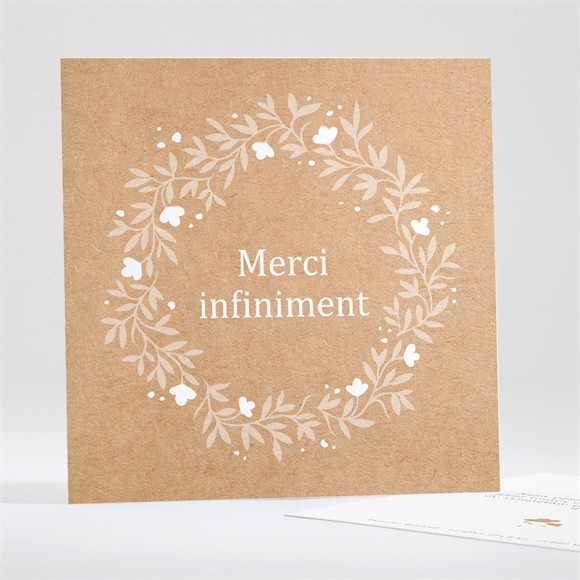 Remerciement décès Gaufrage et Kraft réf.N351143