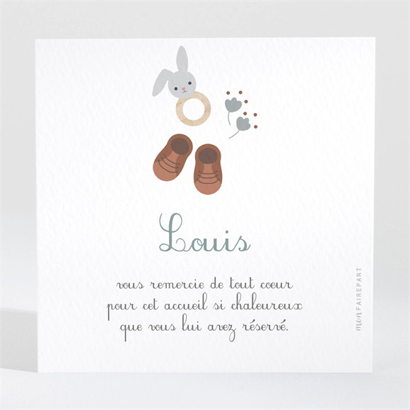 Remerciement naissance Tendrement Lui réf.N3001660