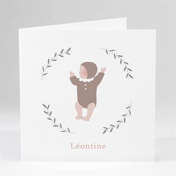 Faire-part naissance tendre écrin