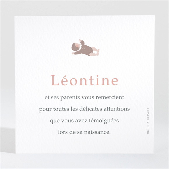 Remerciement naissance Tendre écrin réf.N3001661