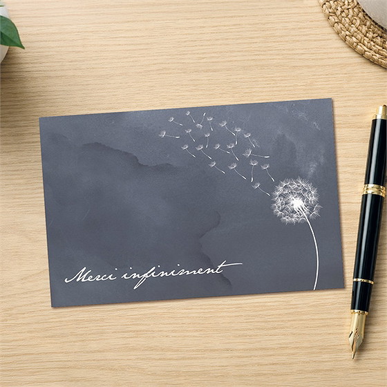 Remerciement décès recueillement paysage