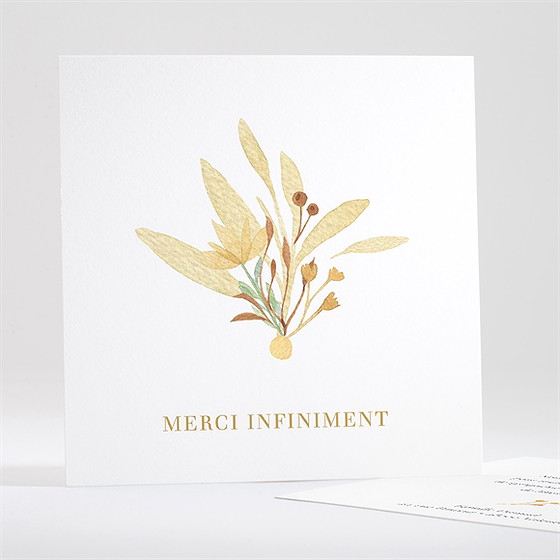 Remerciement décès fleur sauvage