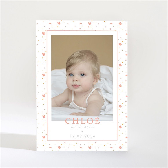 Faire-part de baptême Subtil Tressage Magnet réf.N21035