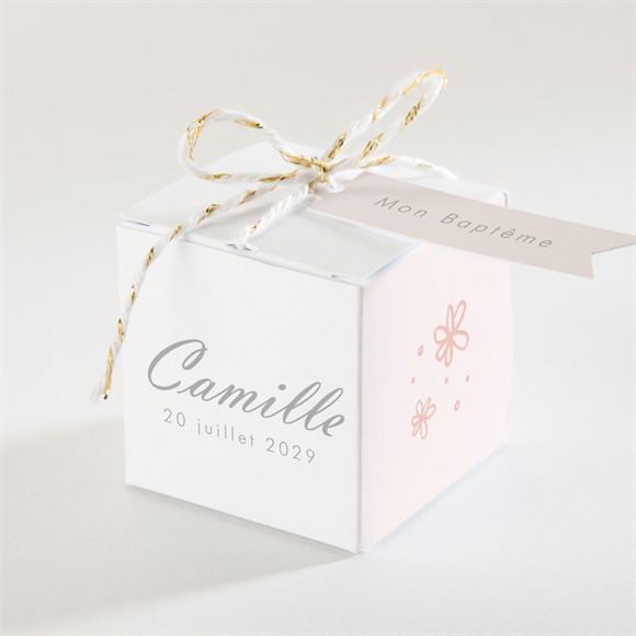 Boîte de dragées baptême Mon petit Marque Page réf.N340341