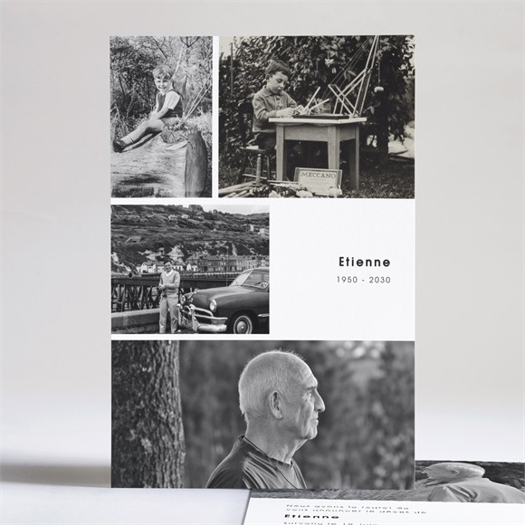 Faire-part décès Hommage tout en image réf.N241229