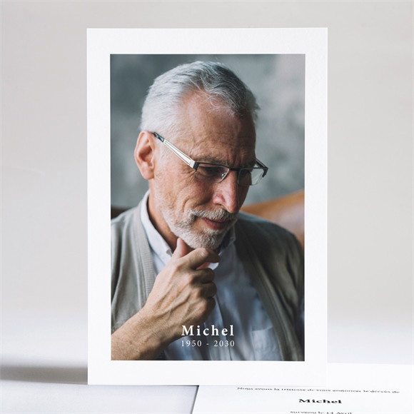 Faire-part décès Portrait Classique réf.N241232