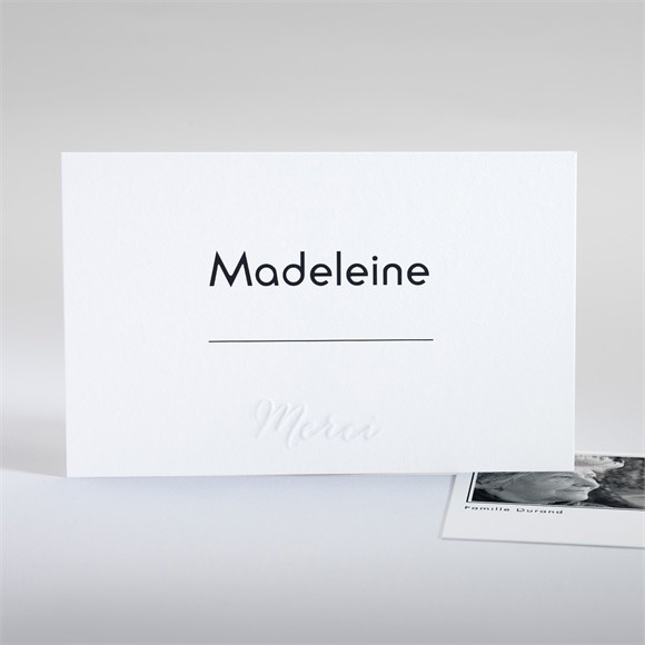 Remerciement décès Son Initiale argentée réf.N17134