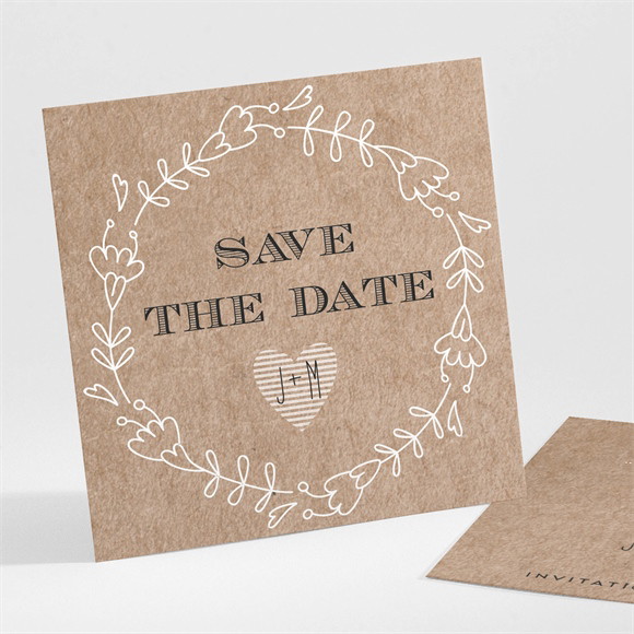 Save the Date mariage Kraft en folie réf.N301268
