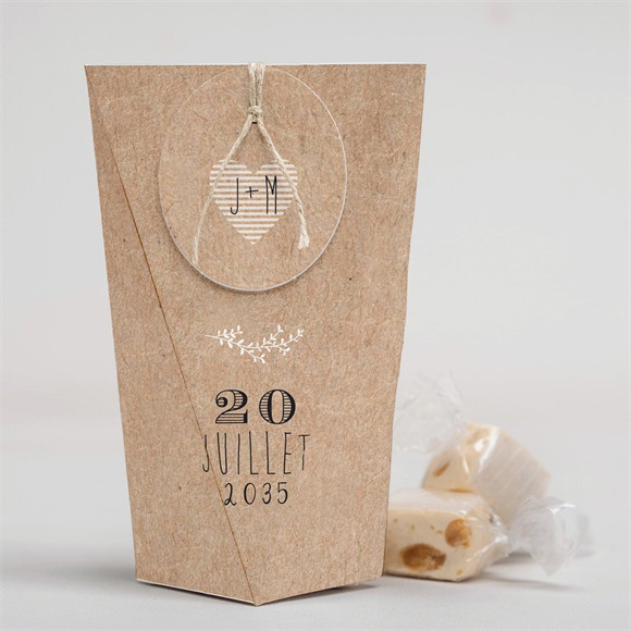 Boîte surprise mariage Kraft en folie réf.N52026