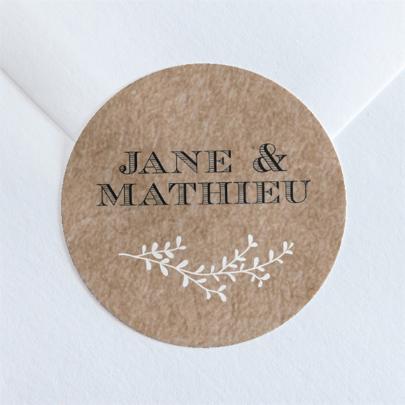 Sticker mariage Kraft en folie réf.N360147