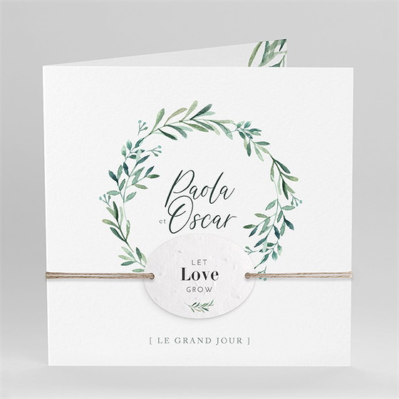 Faire-part mariage semer notre amour