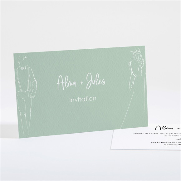 Carton d'invitation mariage Beauté à fleurir réf.N161164