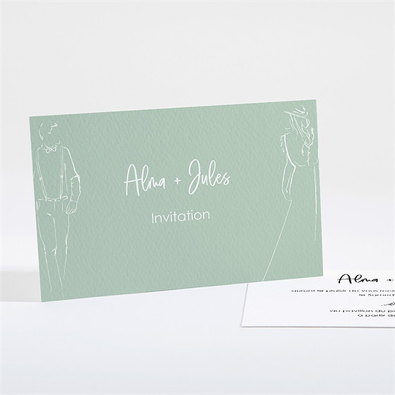 Carton d'invitation mariage beauté à fleurir