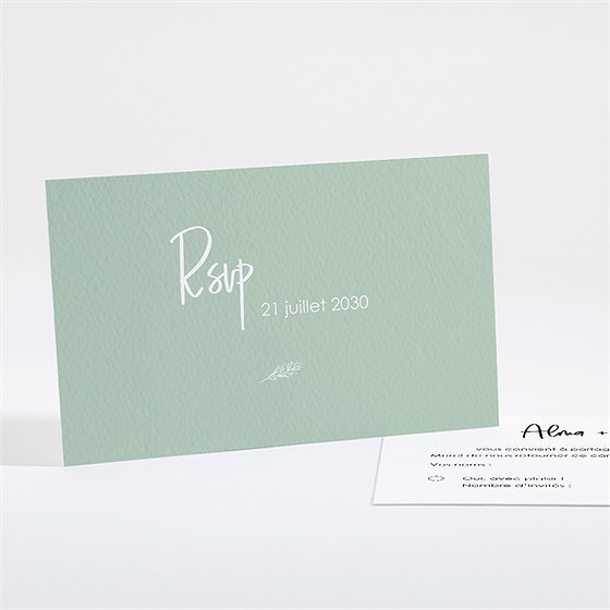 Carton réponse mariage beauté à fleurir