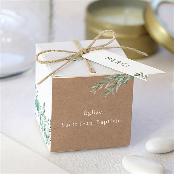 Boîte de dragées mariage let love grow !