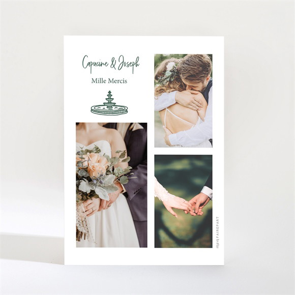 Remerciement mariage Trésor en médaillon Magnet réf.N21047