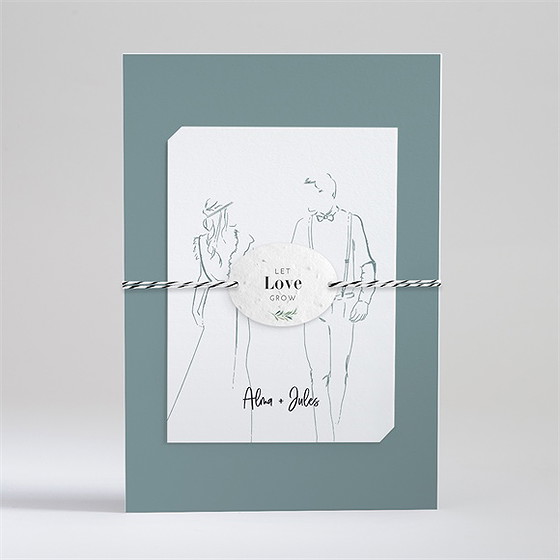 Faire-part mariage so let love grow