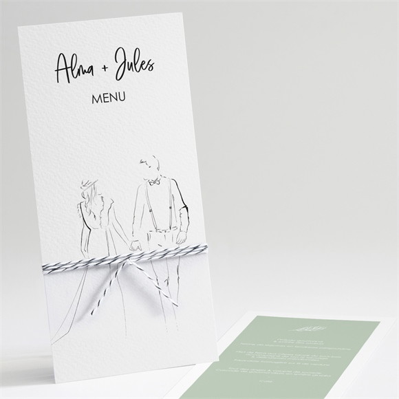 Menu mariage Beauté à fleurir réf.N221148