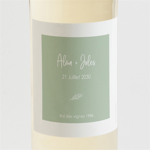 Etiquette de bouteille mariage Beauté à fleurir réf.N3001674