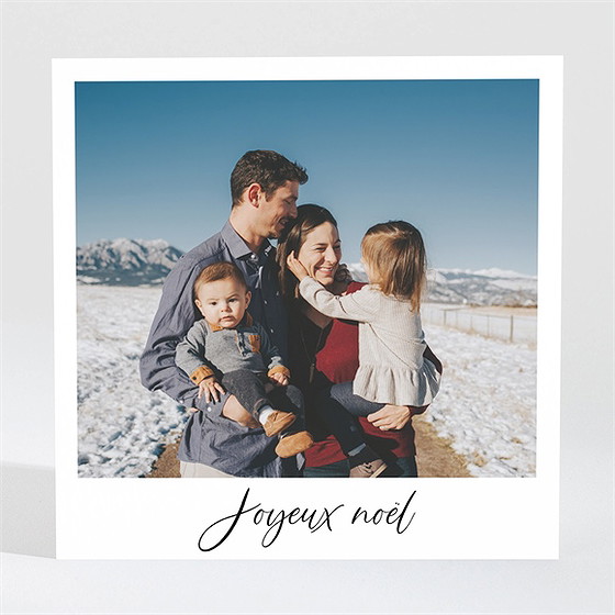 Carte de voeux nos voeux en polaroid magnet