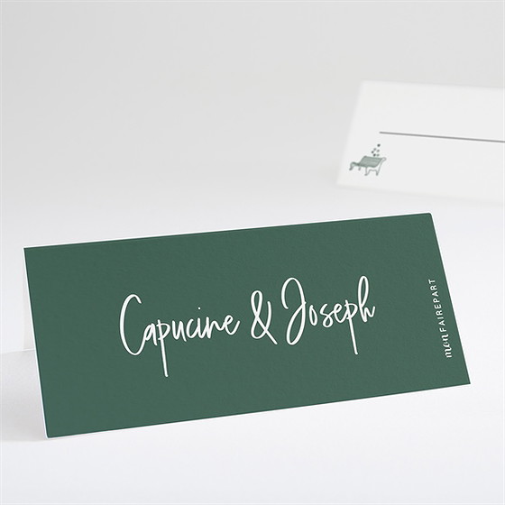 Marque-place mariage trésor en médaillon