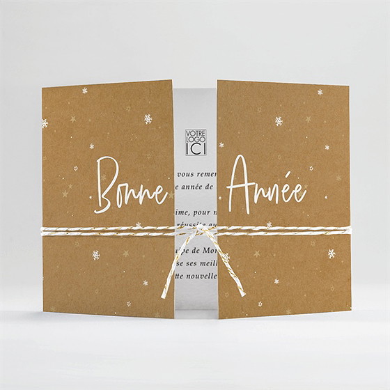 Carte de voeux voeux enneigés