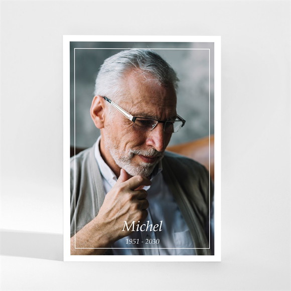 Remerciement décès Beau portrait Magnet réf.N21056