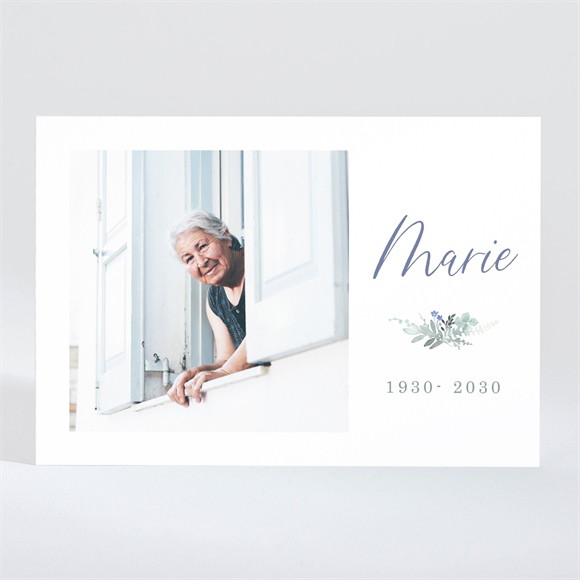 Faire-part décès Merci pour Elle réf.N11053