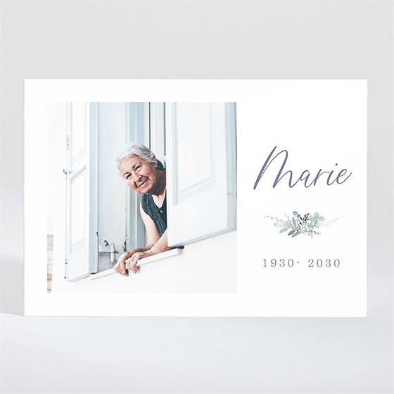 Faire-part décès merci pour elle