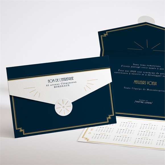 Carte de voeux Tout en un rétro réf.N97123