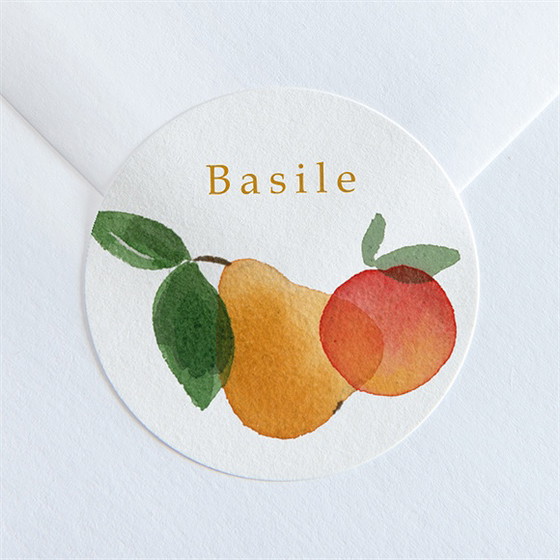 Sticker naissance fruité